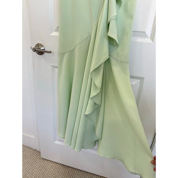 Alexander McQueen Maxi Dress Mermaid Style Sage Color Size 38 NWT Retail $4175 - Picture 4 of 11